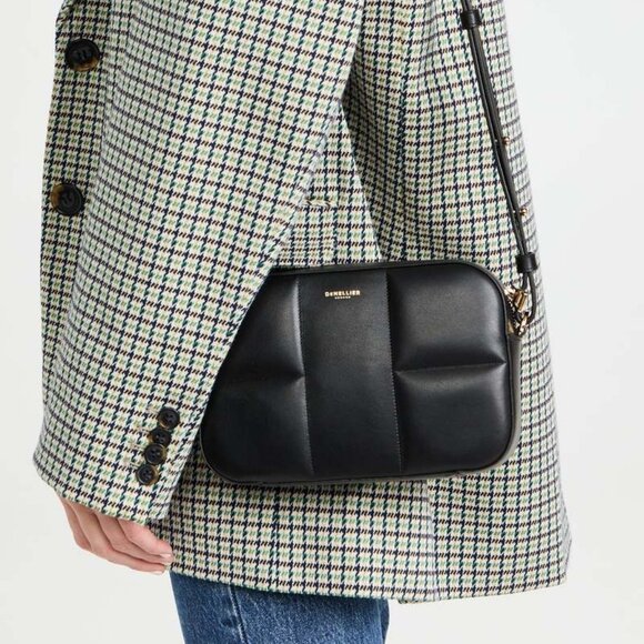 DeMellier Marrakesh Bag Smooth Black Leather Crossbody Purse Shoulder Camera Bag - Picture 1 of 11